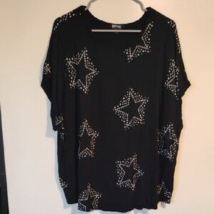 Buffalo David Bitton Black Oversized Star Tee Size 2XL